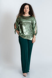 Bluza din lurex verde