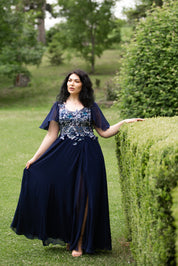 Rochie eleganta bleumarin