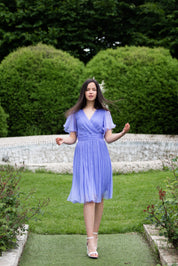 Rochie din matase lavanda