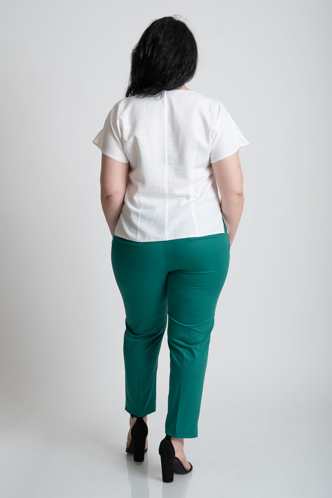 Pantaloni dama marimi mari verde