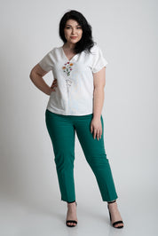 Pantaloni dama marimi mari verde