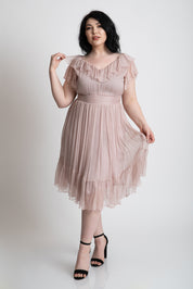 Rochie din matase, marimi mari
