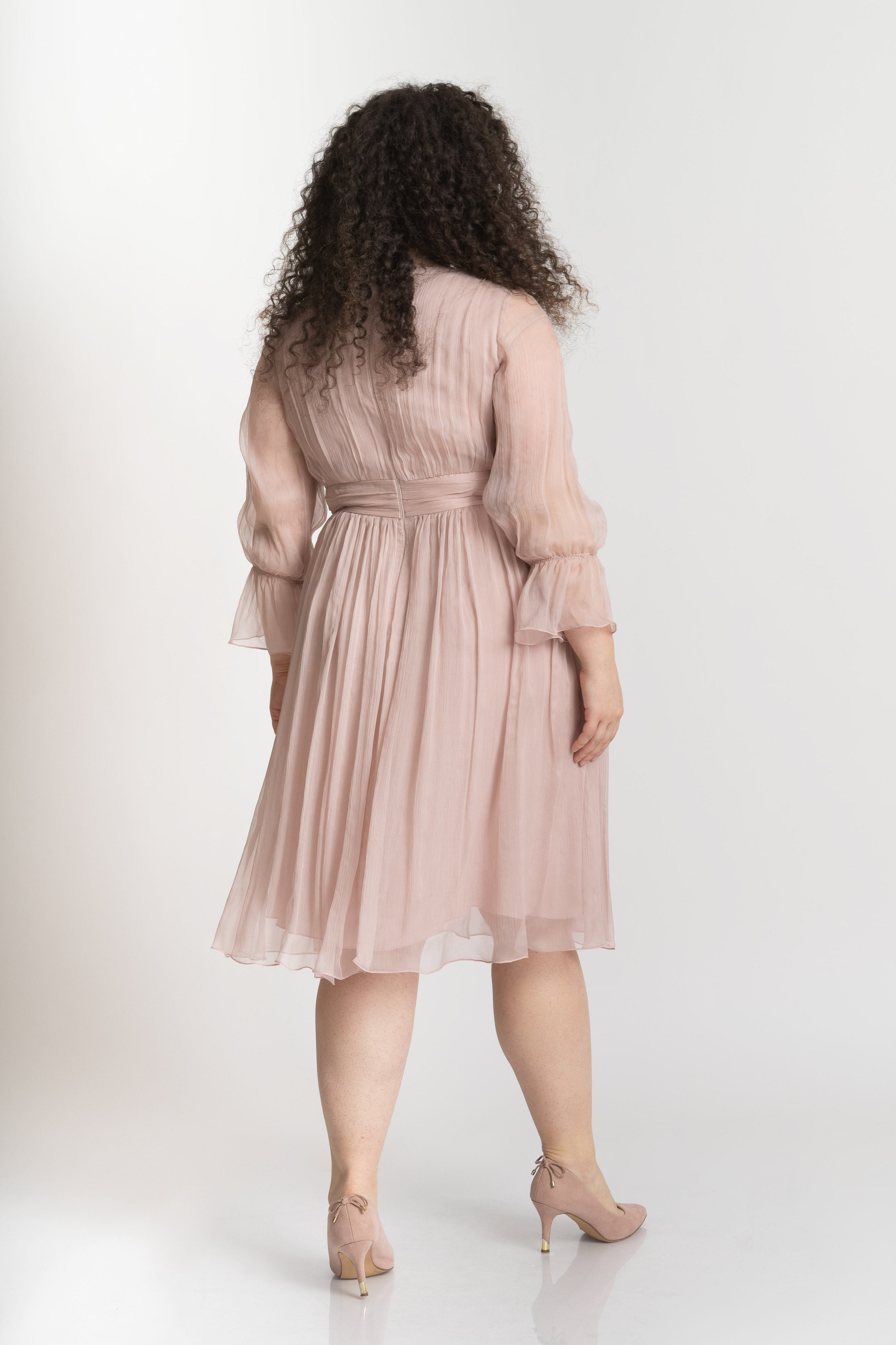 Rochie din matase roz