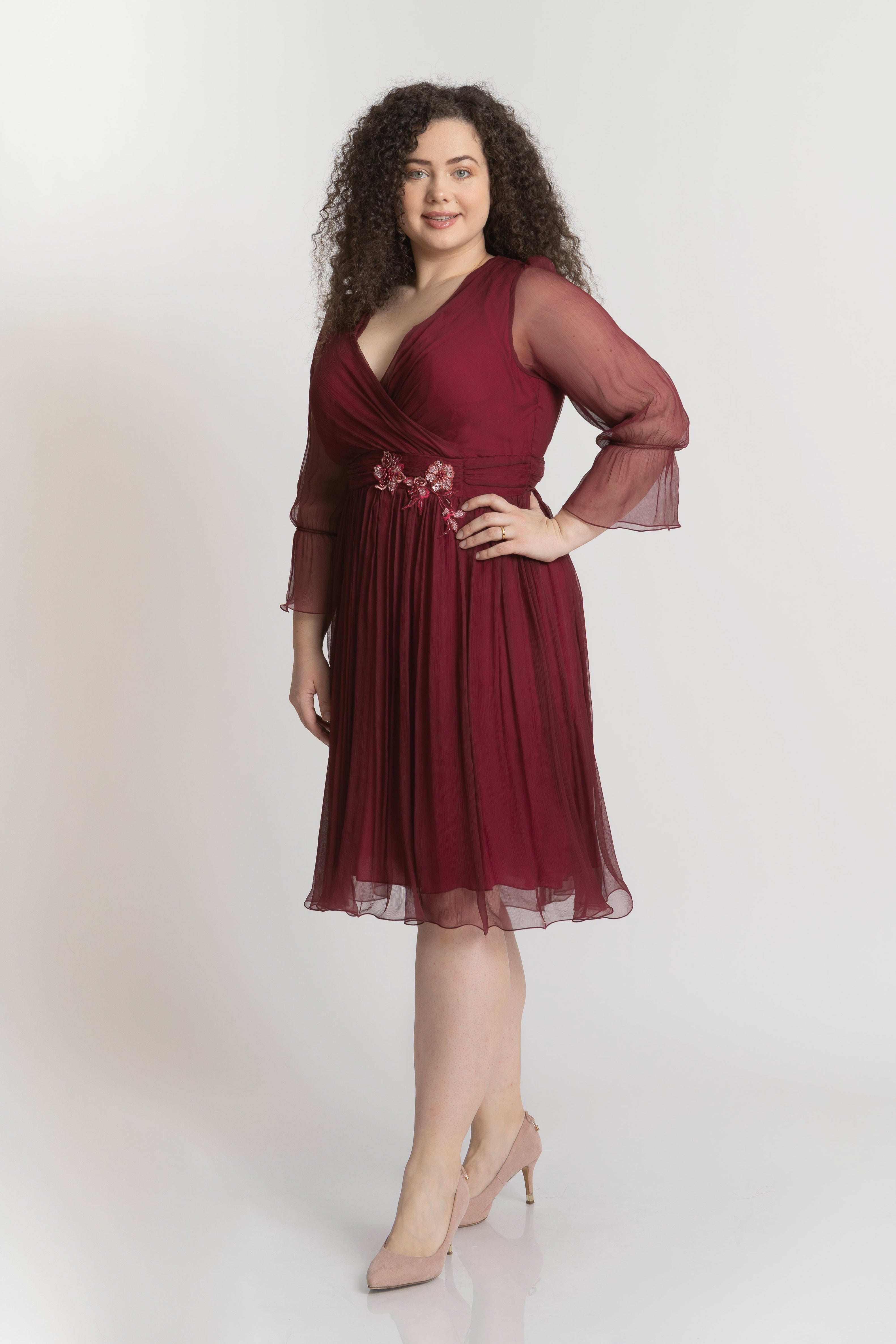 Rochie din matase grena