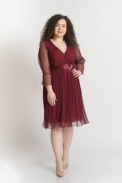 Rochie din matase grena xxl