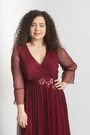 Rochie din matase grena xxl
