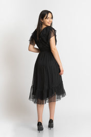 Rochie neagra din matase
