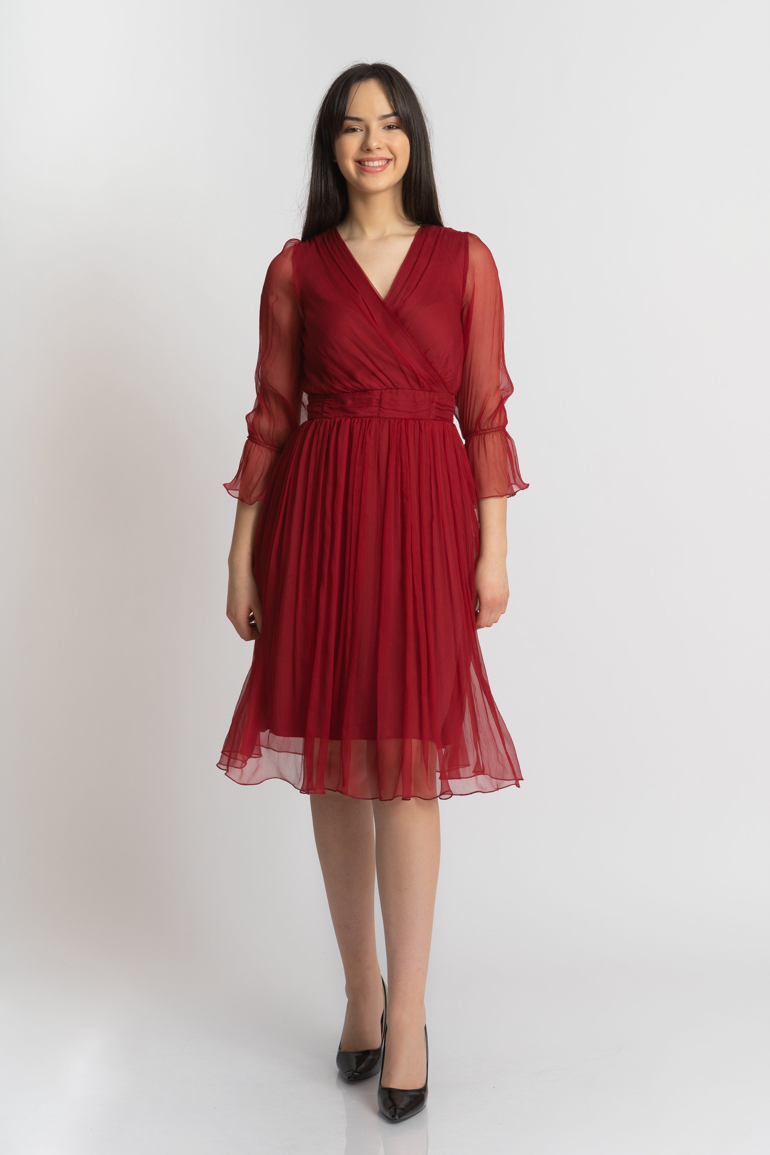 Rochie din matase rosie