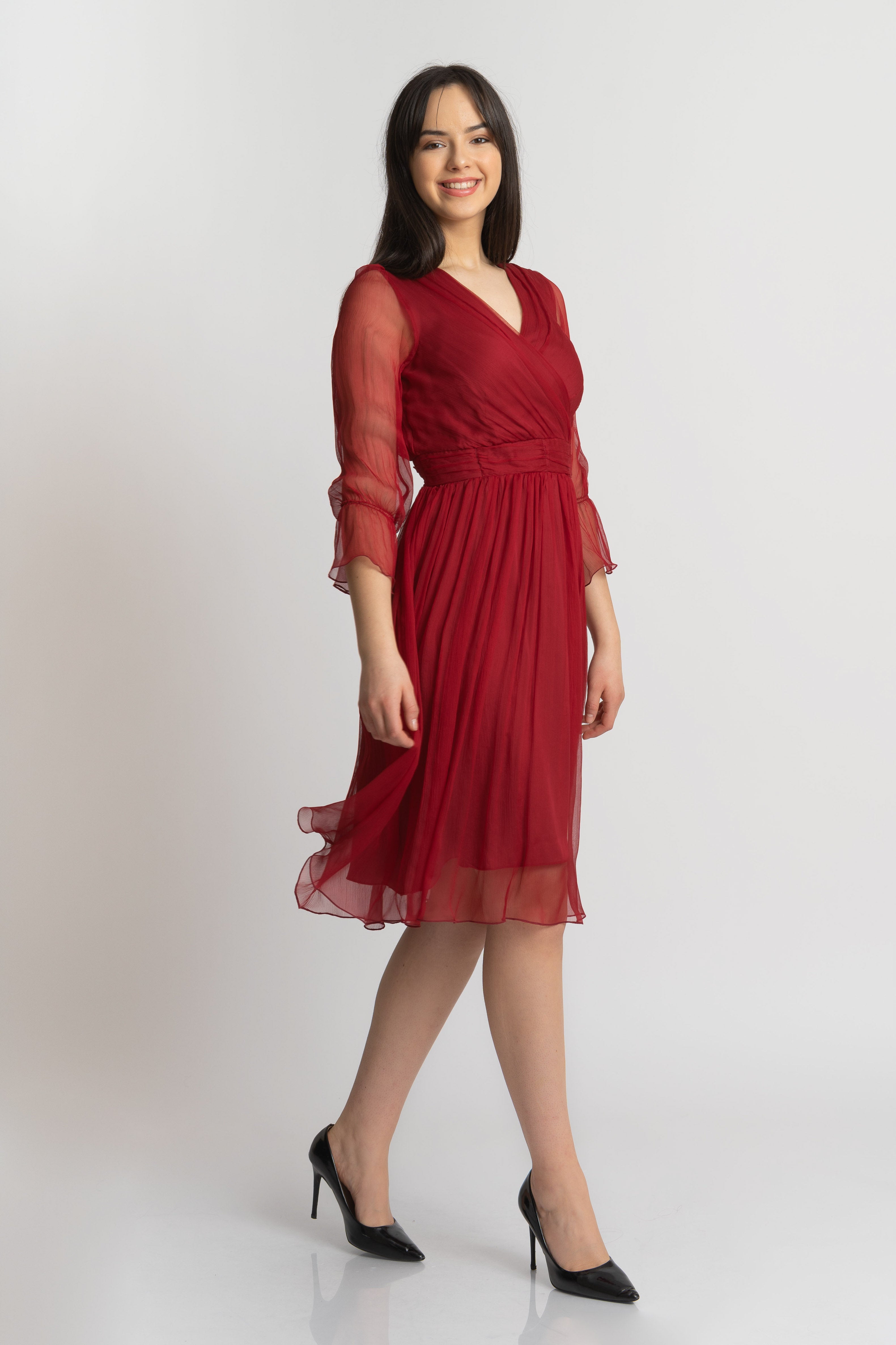 Rochie xxl din matase