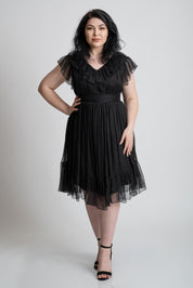 Rochie din matase, neagra
