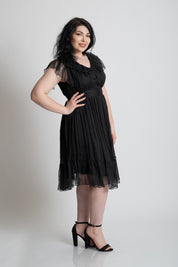 Rochie din matase, neagra