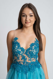 Rochie de banchet turcoaz