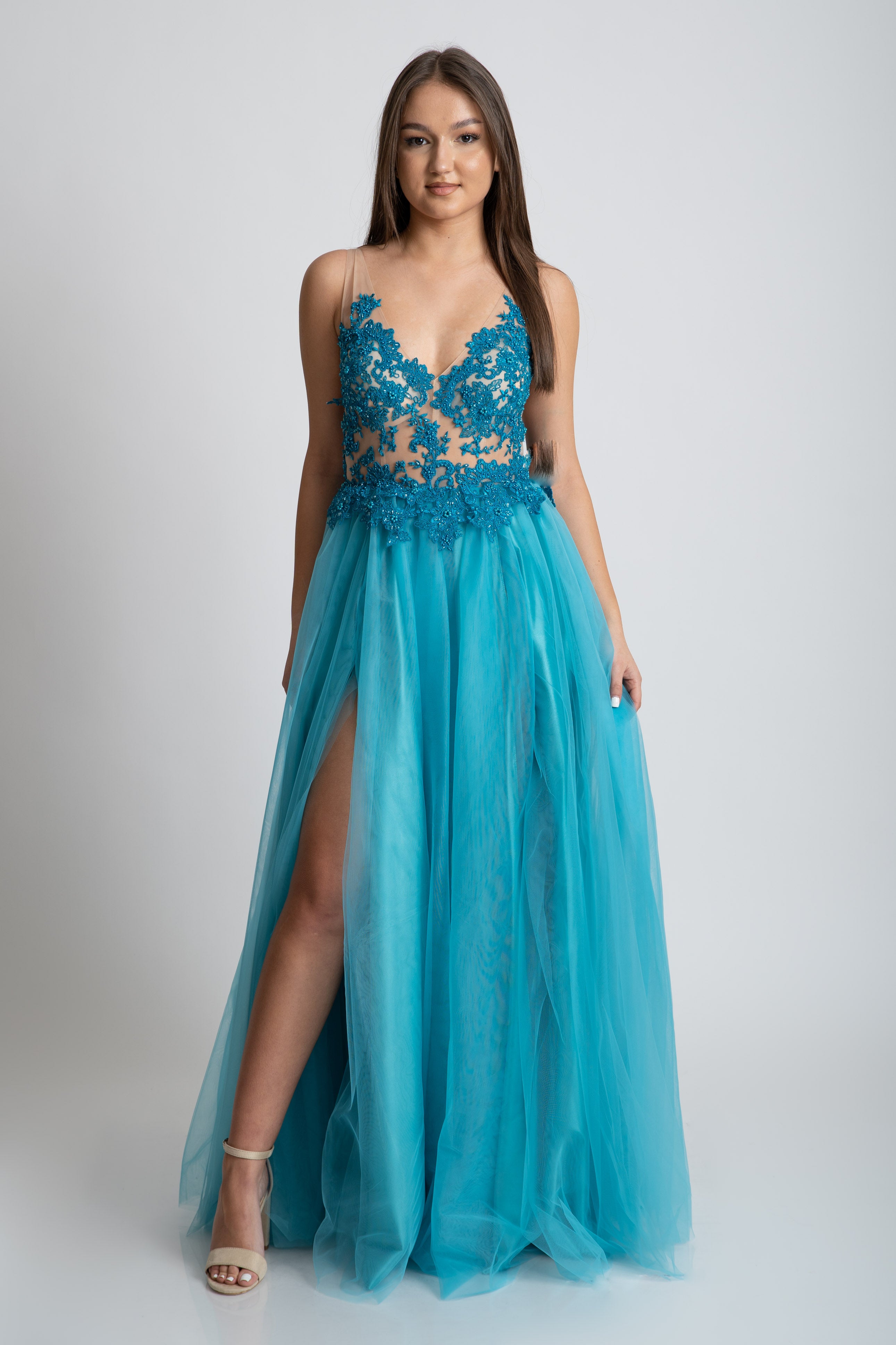Rochie de banchet turcoaz