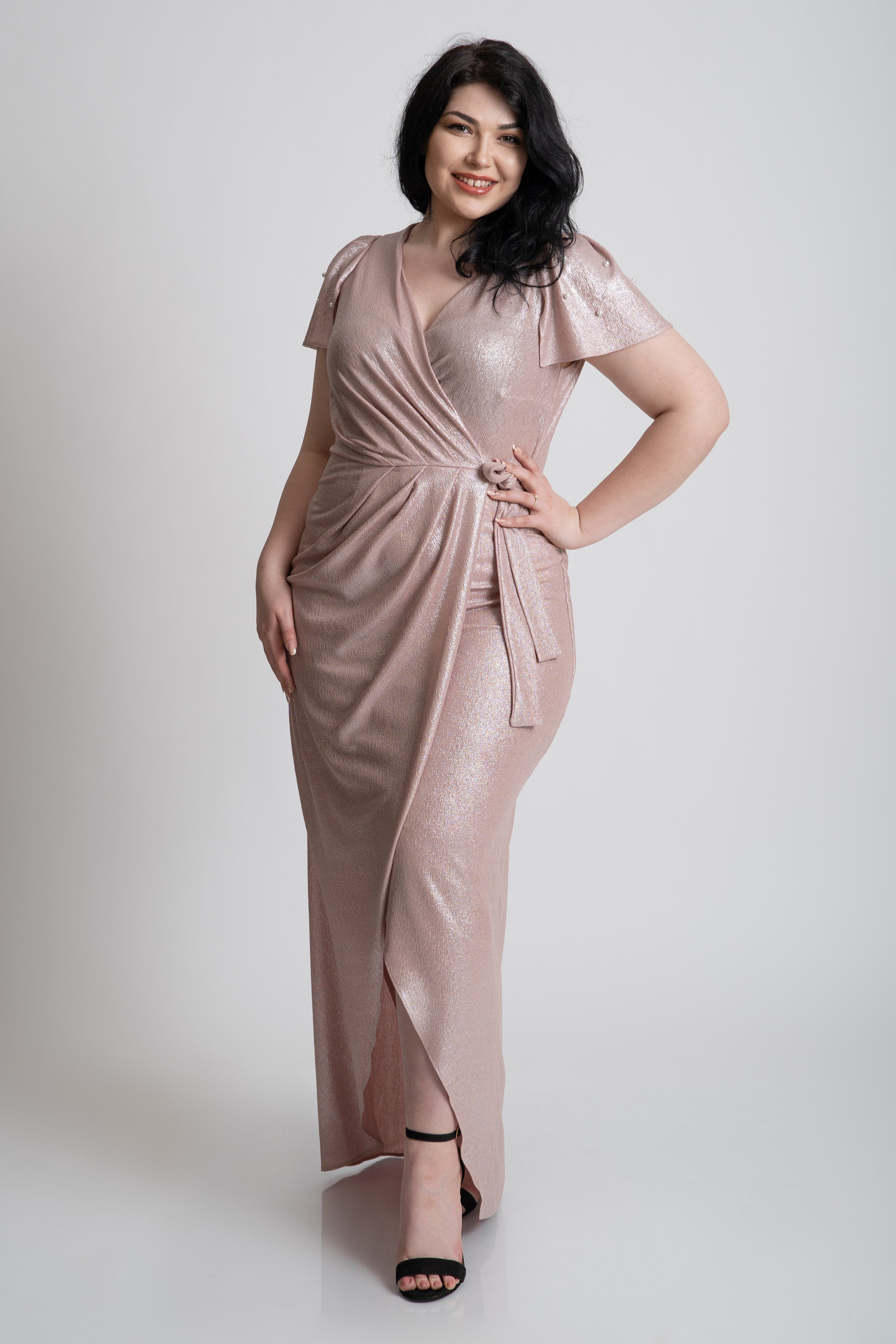 Rochie plus size roz ocazie