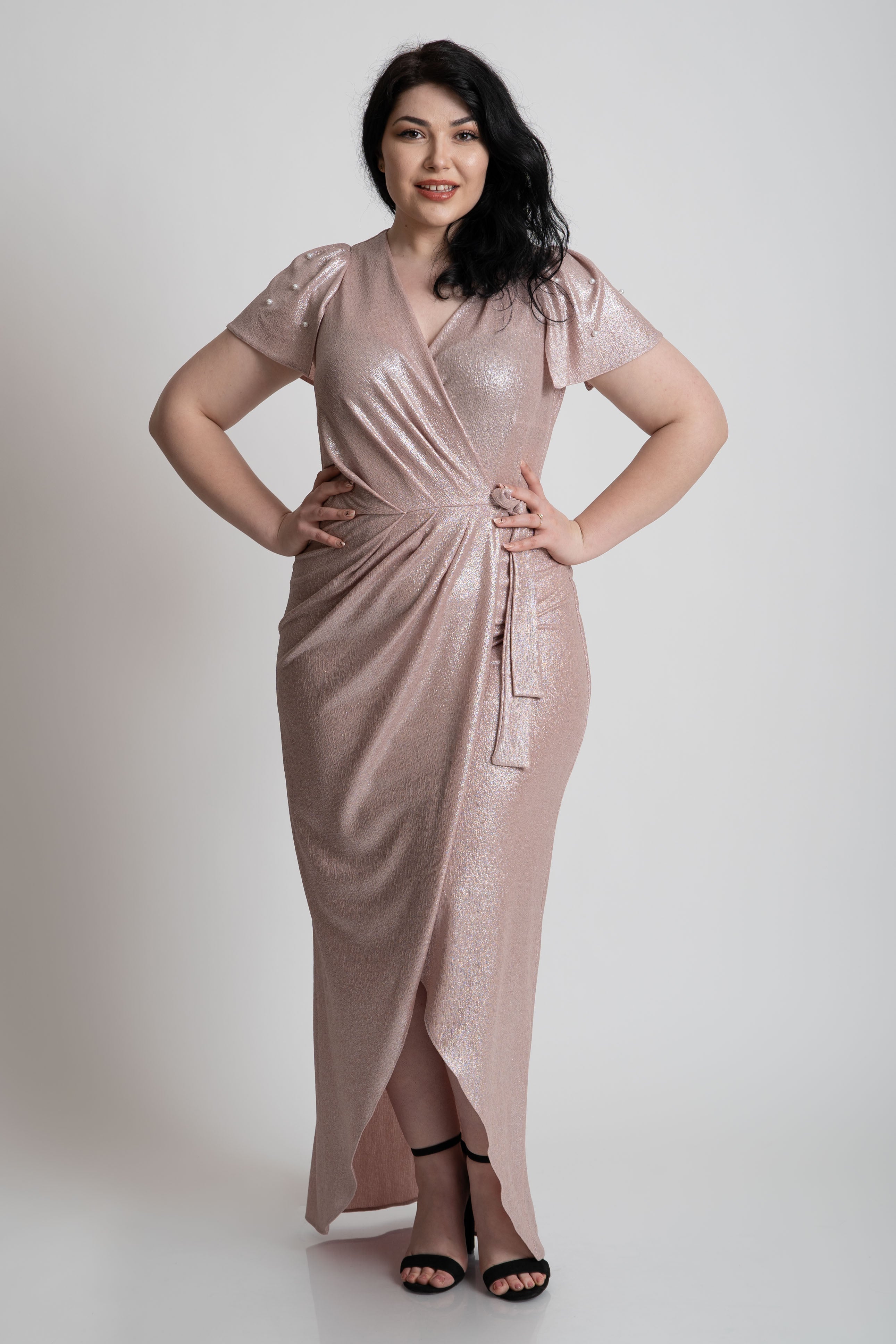 Rochie plus size roz ocazie