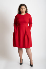 Rochie cu buzunare rosie