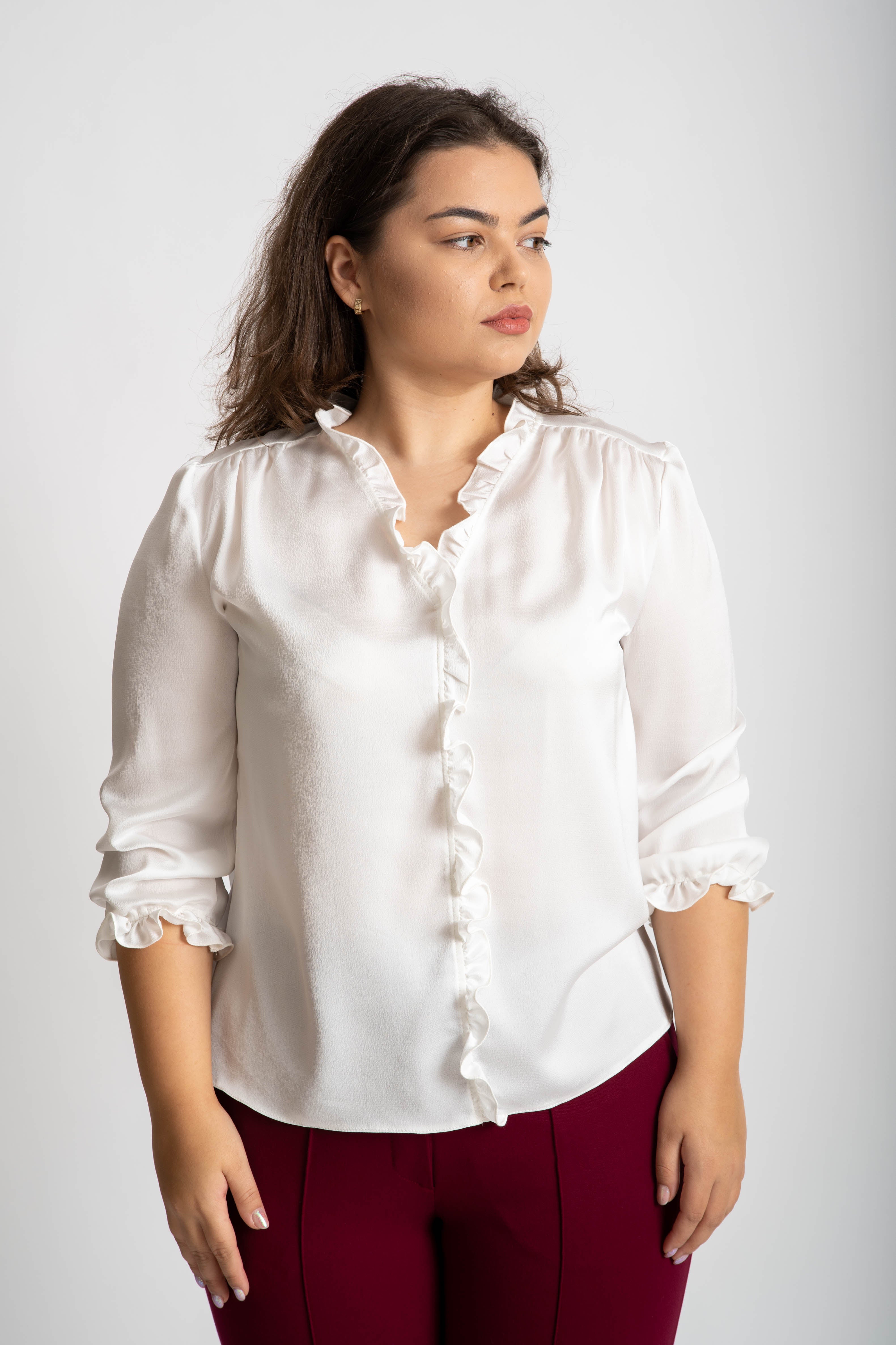 Bluza clasica alba