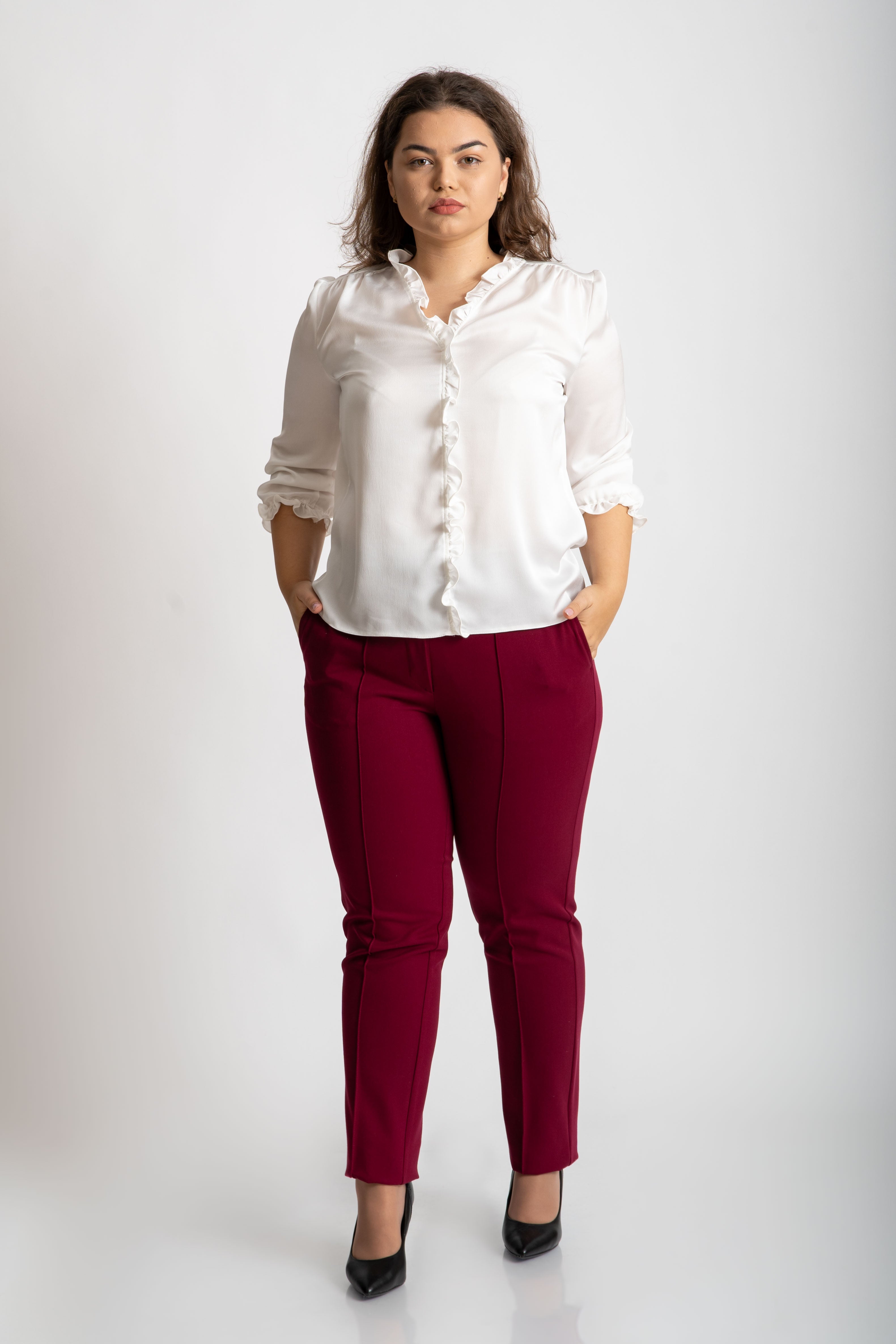 Bluza clasica alba