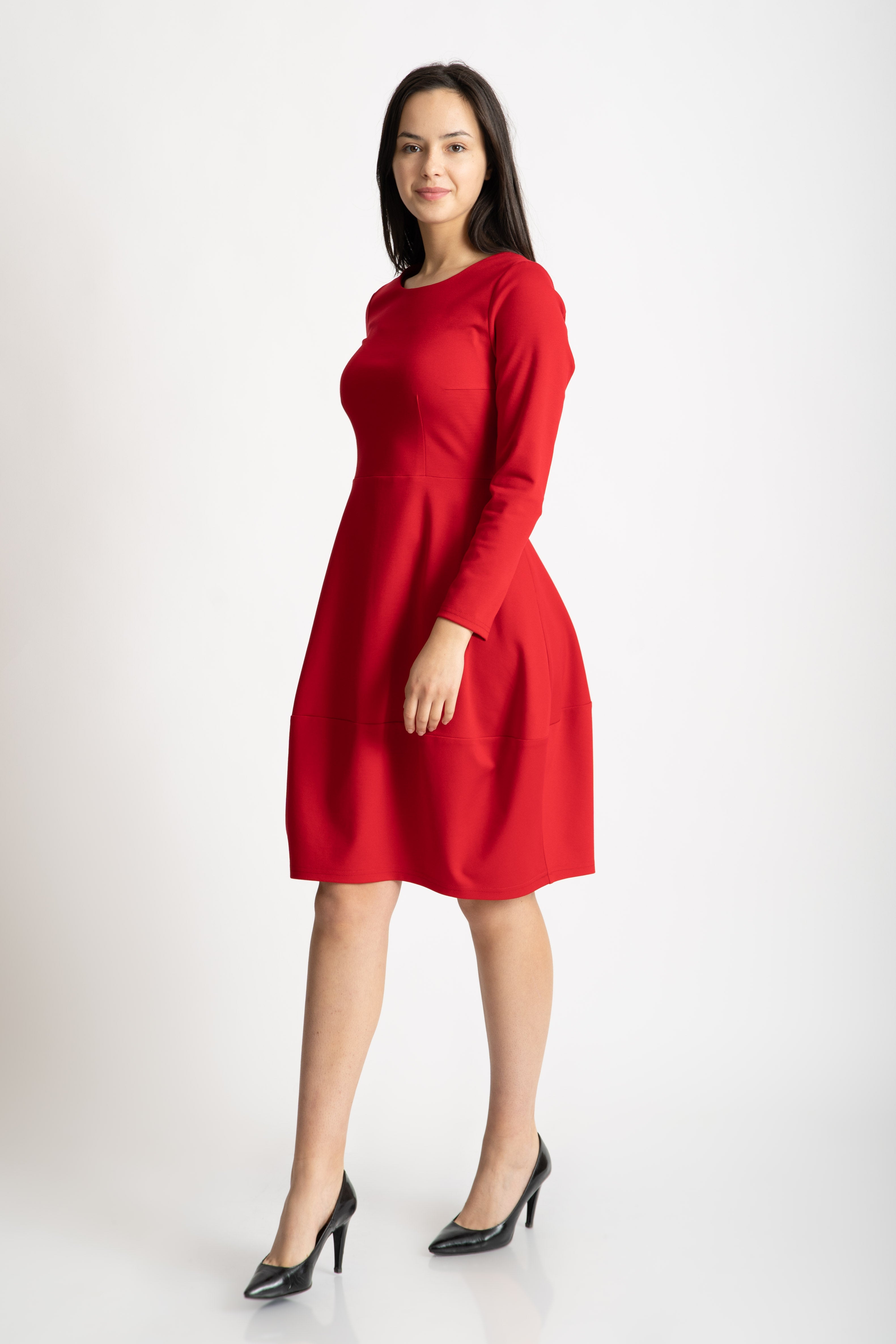 Rochie cu buzunare rosie