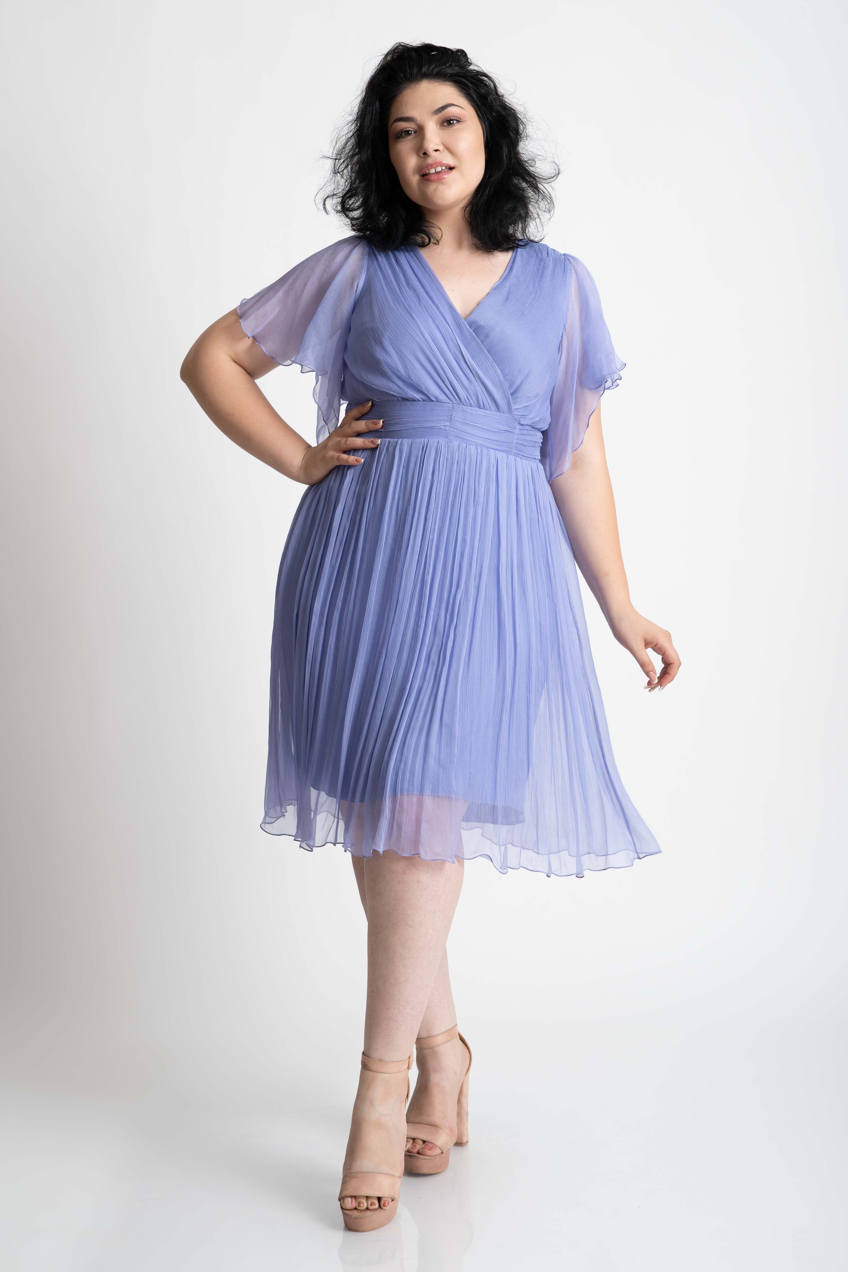 Rochie din matase, lavanda