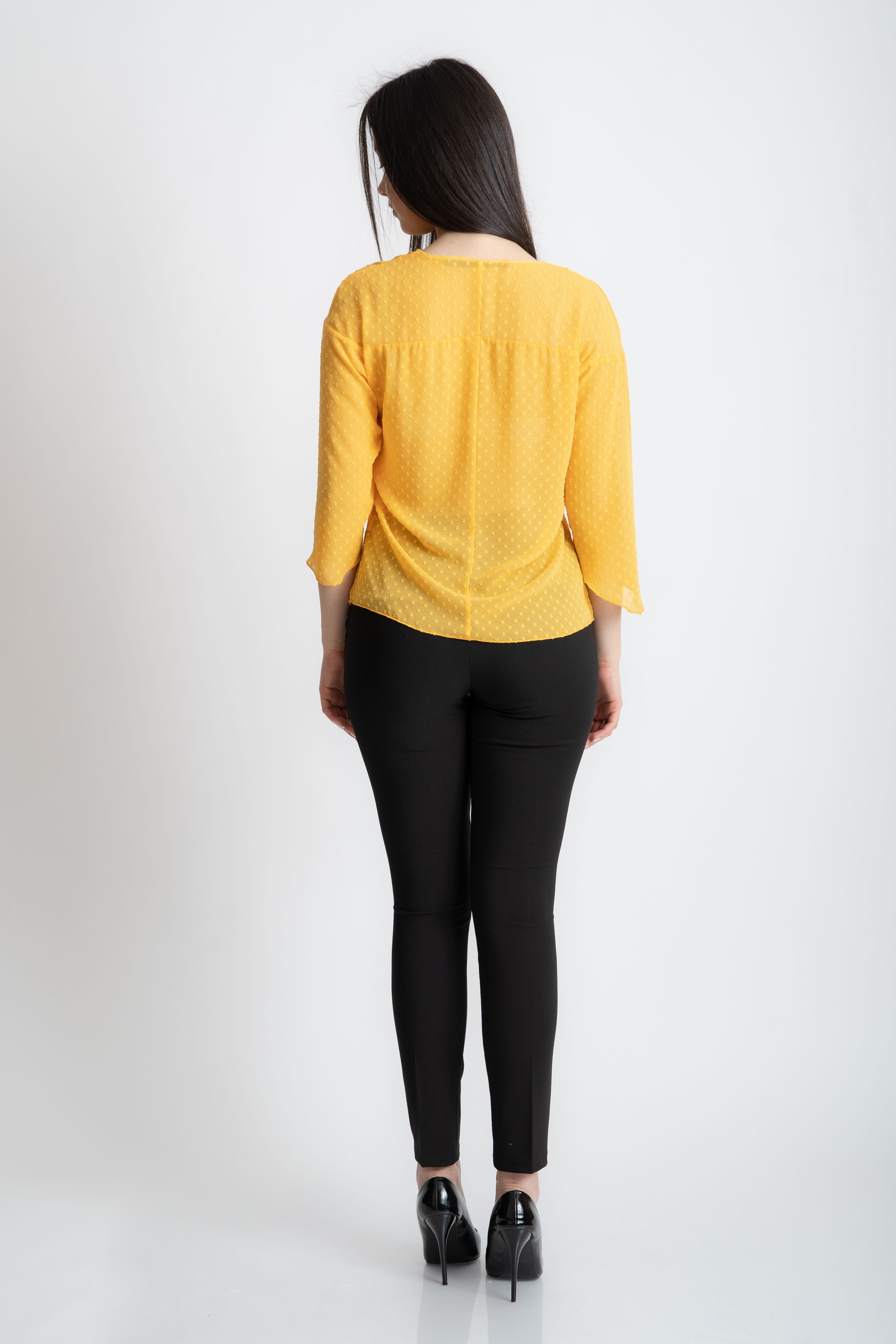 Bluza din viscoza galbena