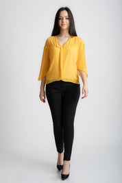 Bluza din viscoza galbena