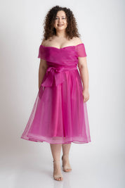 Rochie din organza, roz