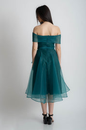 Rochie eleganta de nunta si nasa verde