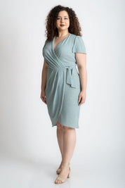 Rochie scurta cu perle, verde