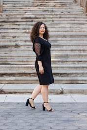 Rochie neagra cu buzunare