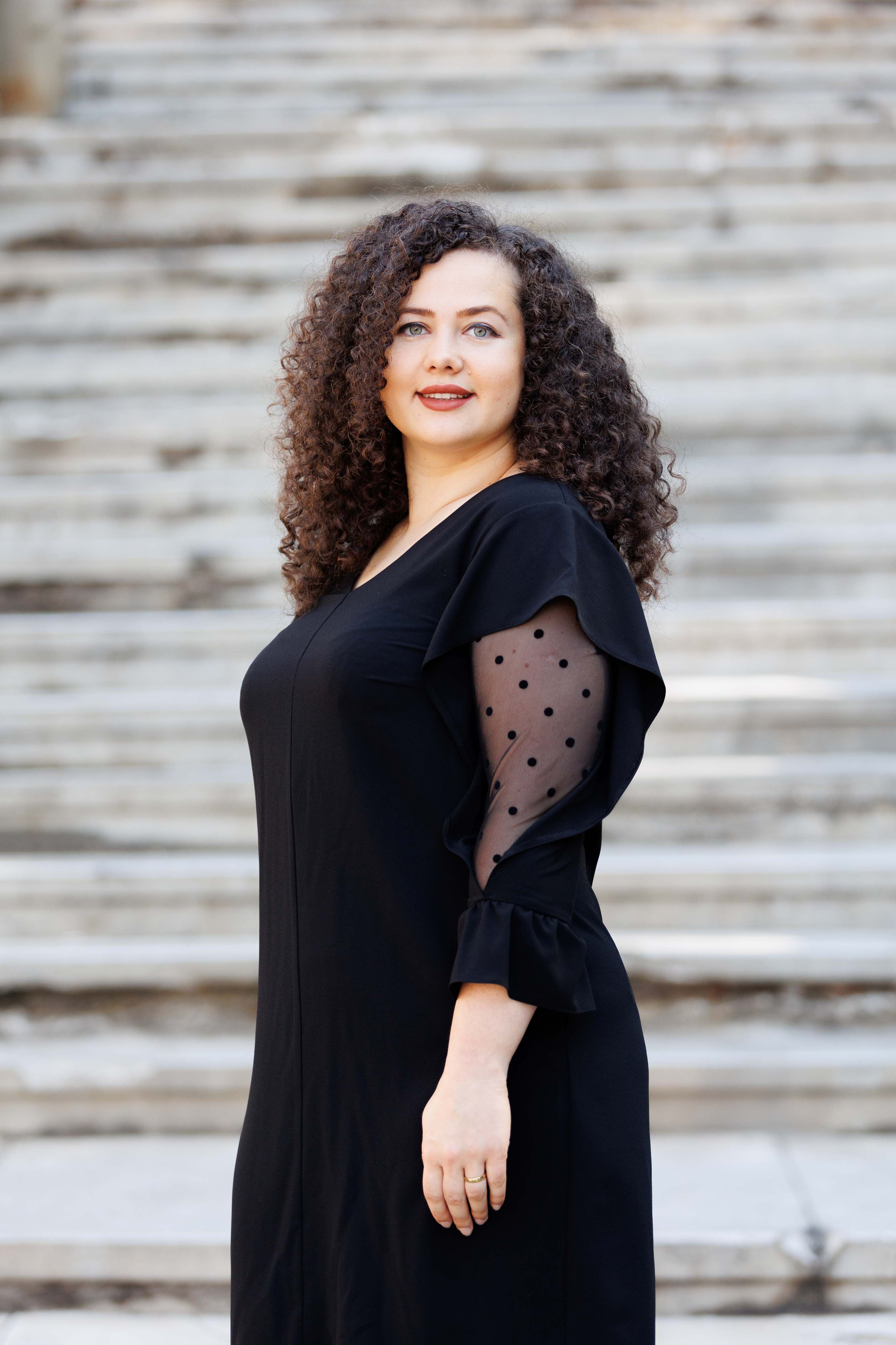 Rochie negra cu buline