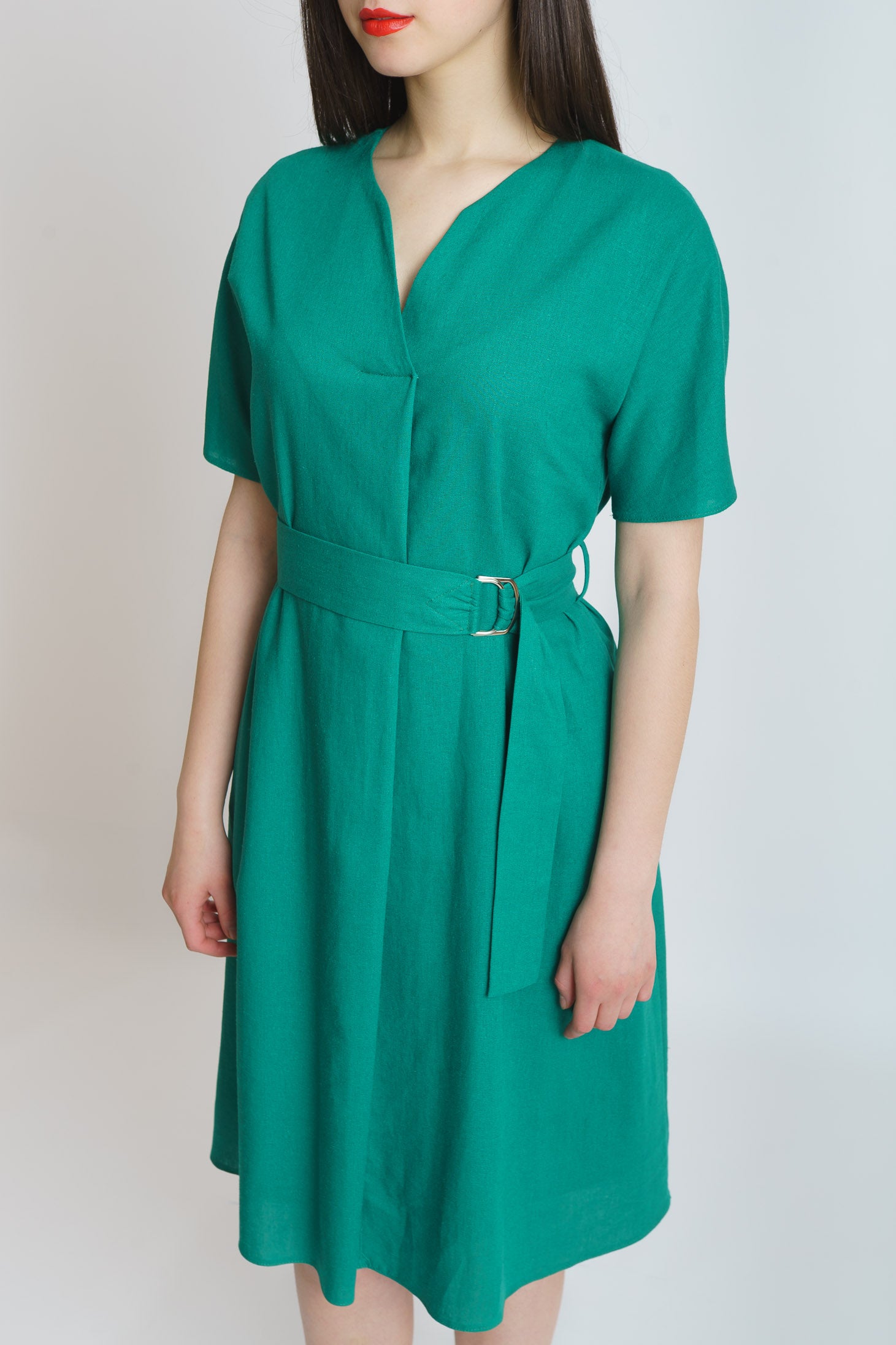 Rochie din in verde
