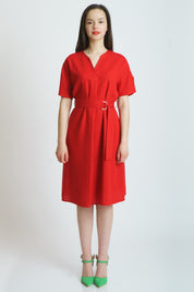 Rochie din in rosie