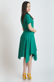Rochie din in verde