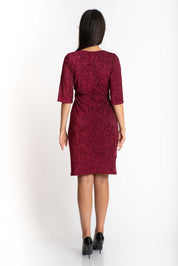 Rochie eleganta cu nod rosie