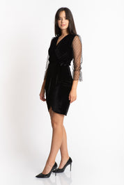 Rochie din catifea neagra