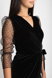 Rochie catifea neagra