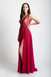 Rochie grena cusuta manual