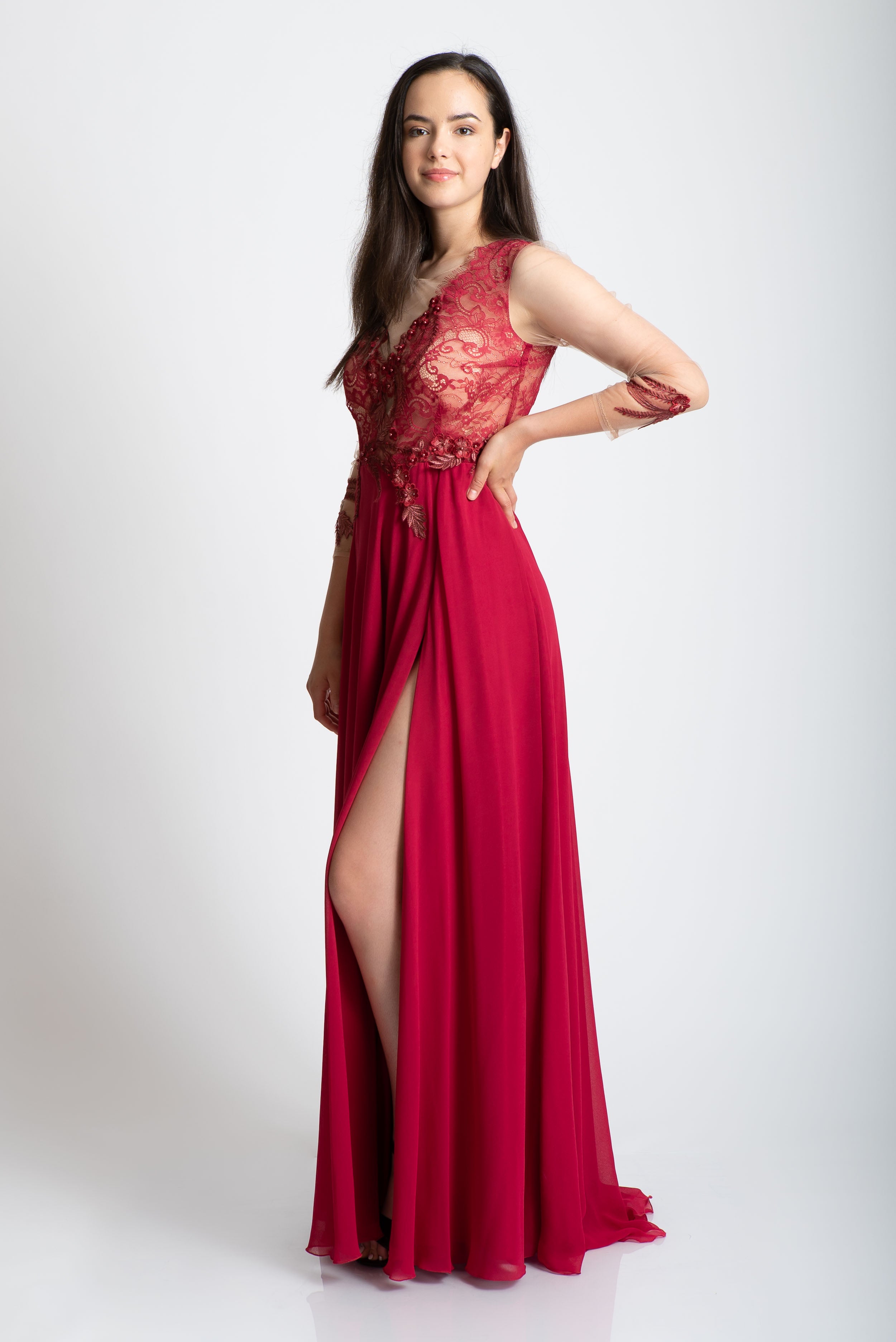 Rochie grena cusuta manual