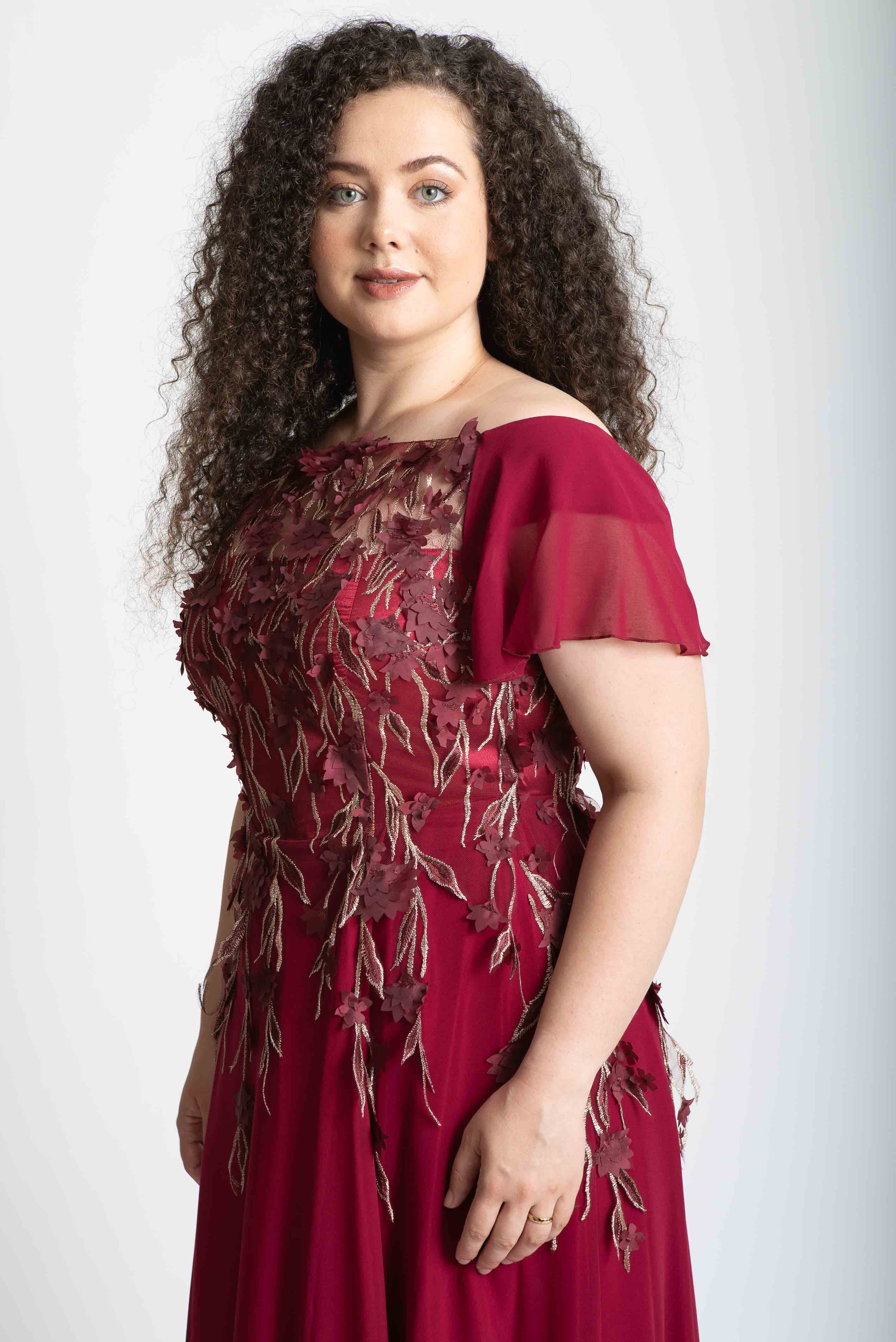 Rochie eleganta grena