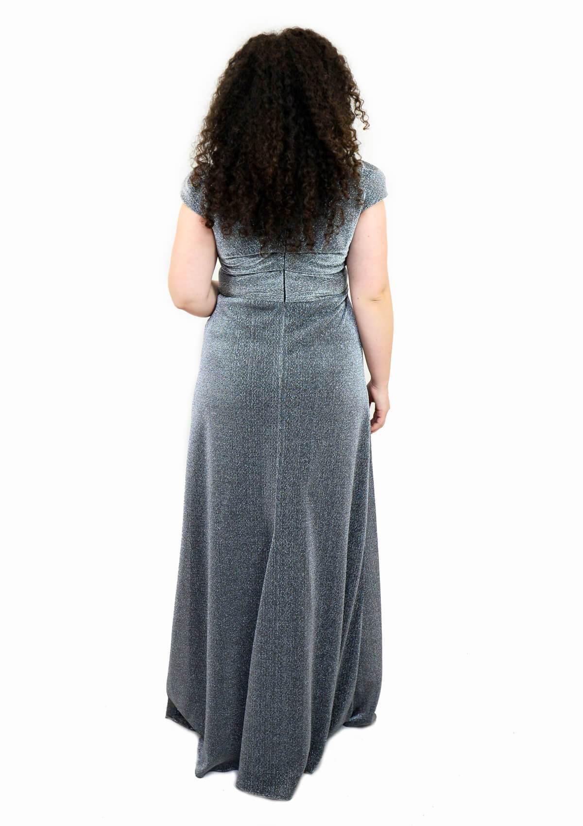 Rochie ocazie plus size, gri Rochie R80181 